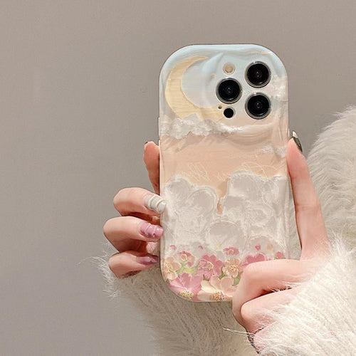 Cloud Flower Sea Girl iPhone Case