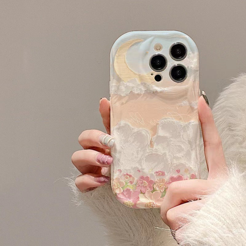 Cloud Flower Sea Girl iPhone Case
