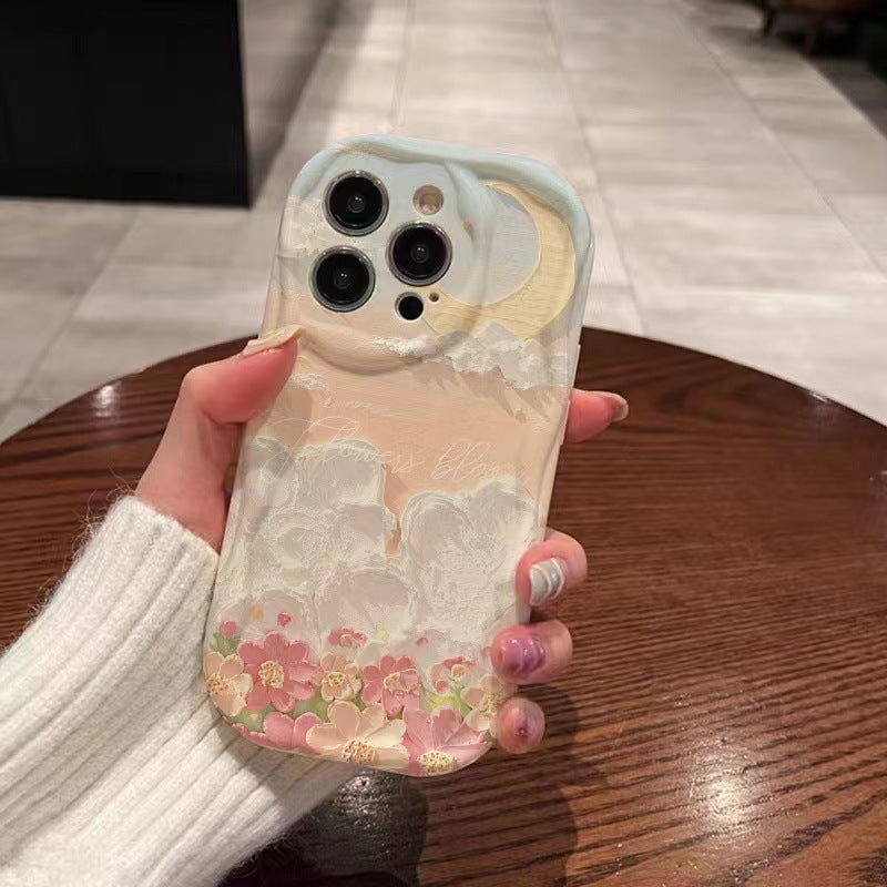 Cloud Flower Sea Girl iPhone Case