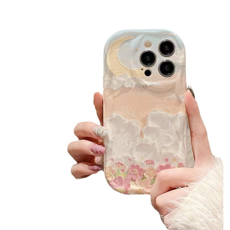 Cloud Flower Sea Girl iPhone Case